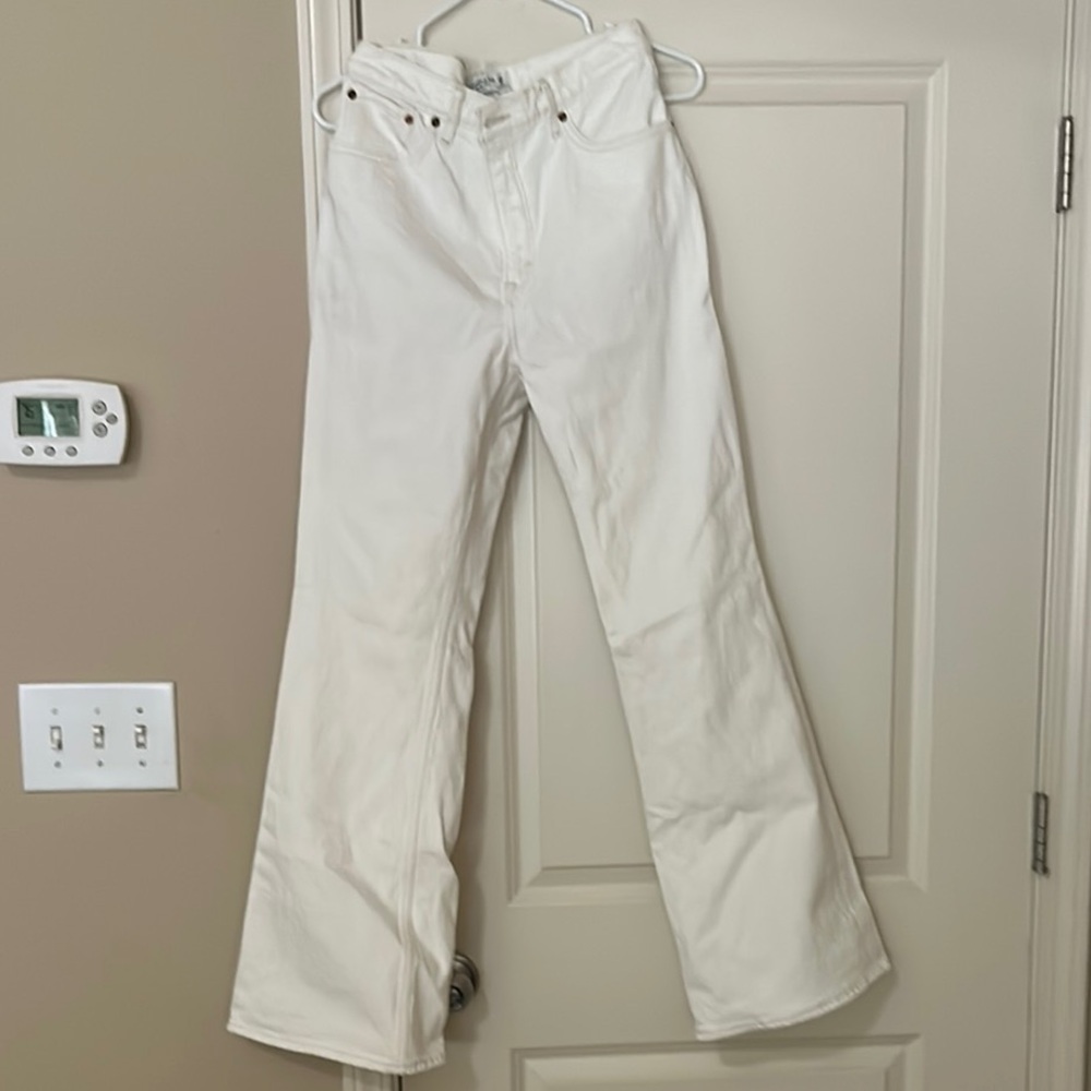 Abercrombie & Fitch Cream High Rise Pants